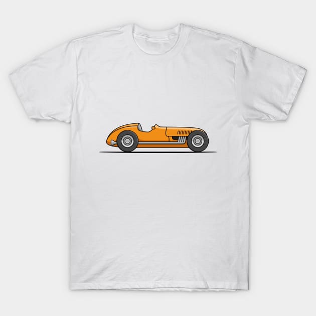 Classic Racing Car - Orange T-Shirt by JingleSnitch